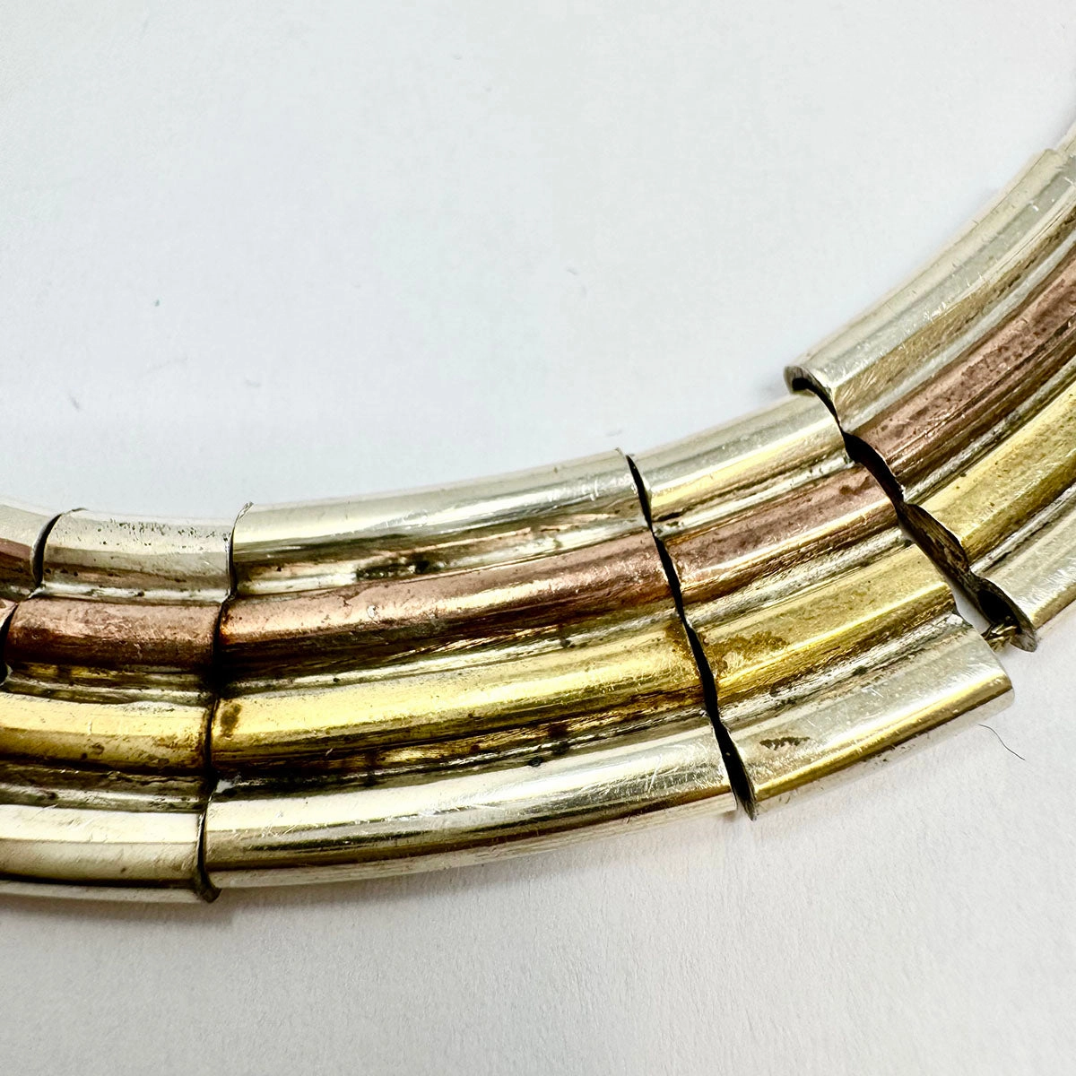 Metales Castillo Sterling, Brass and Copper Necklace