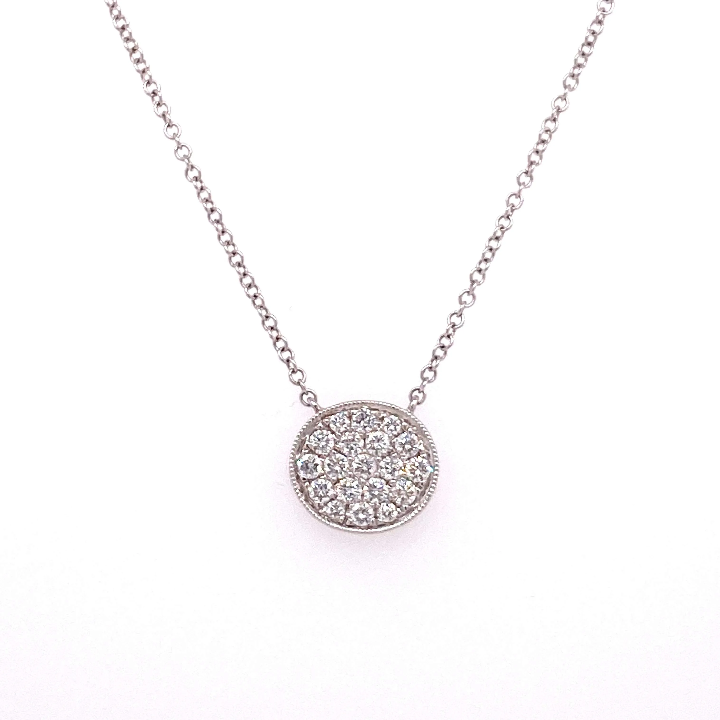 Milgrain Diamond Pendant