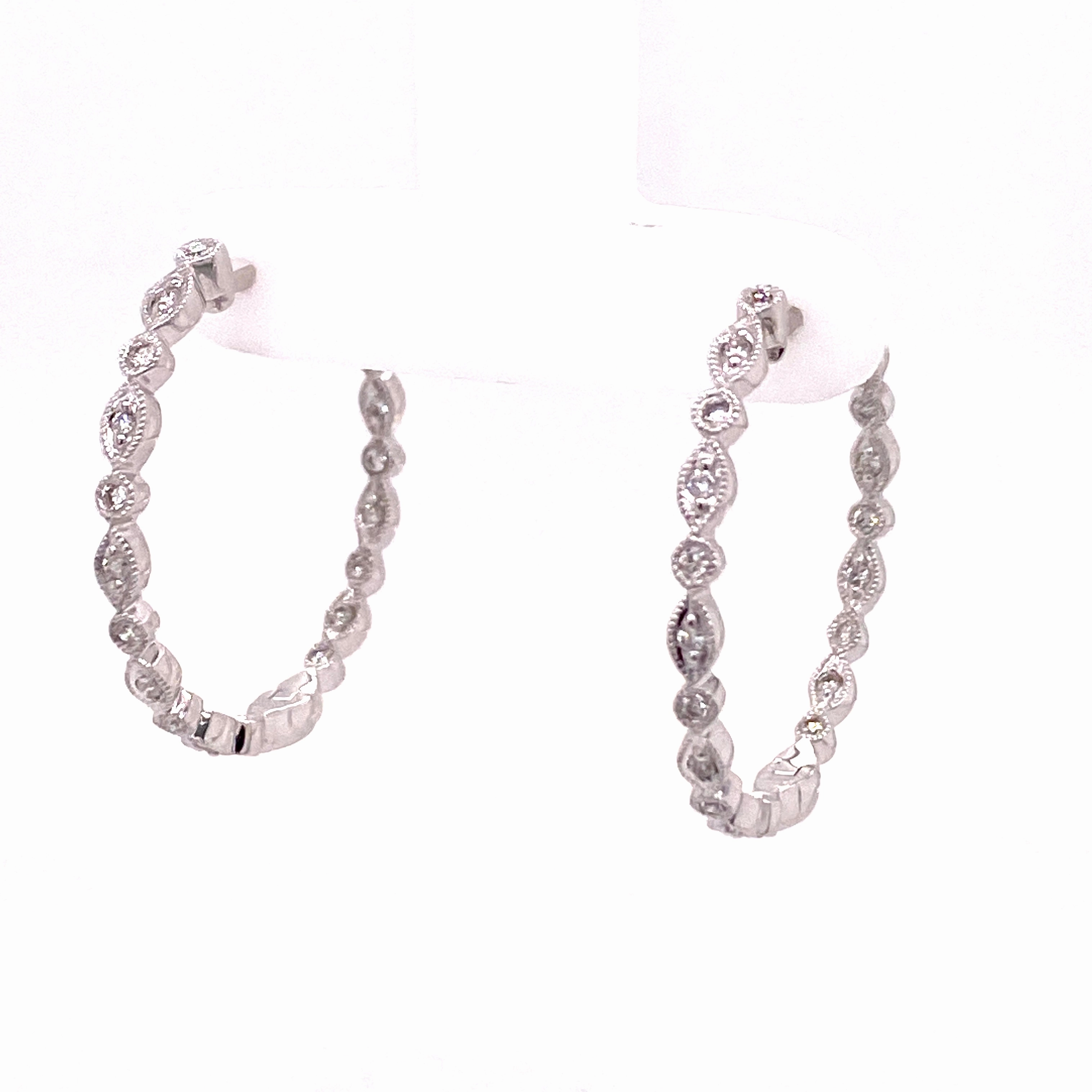 Milgrain Hoop earrings