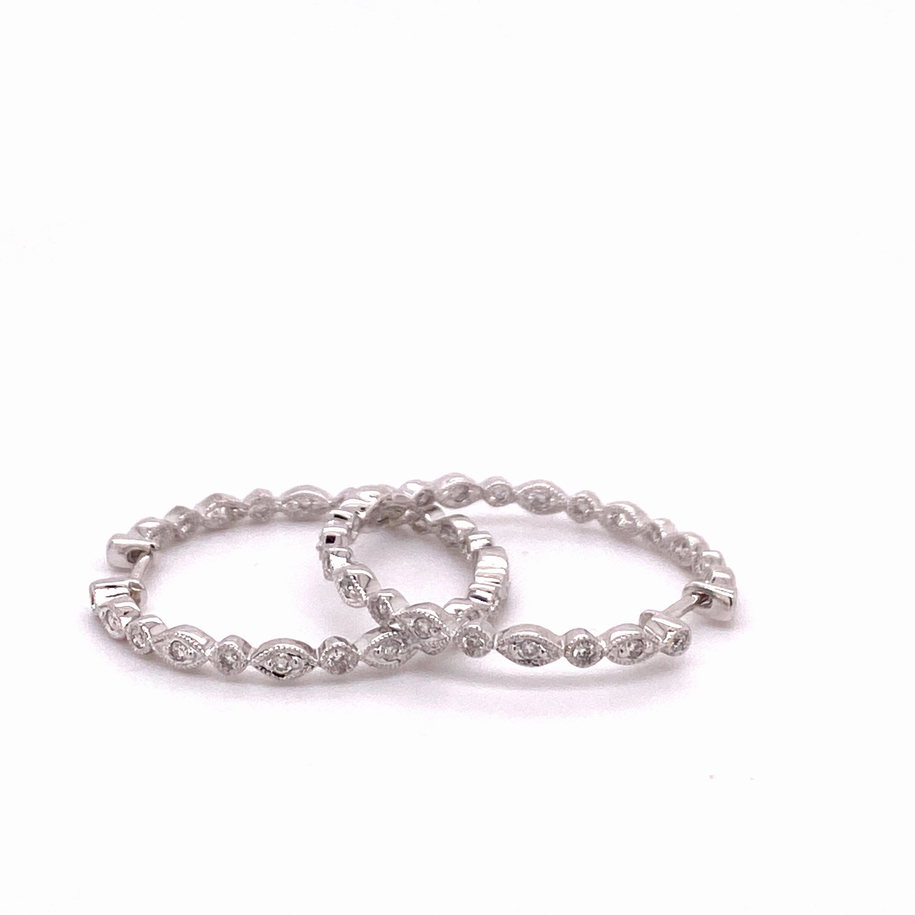 Milgrain Hoop earrings