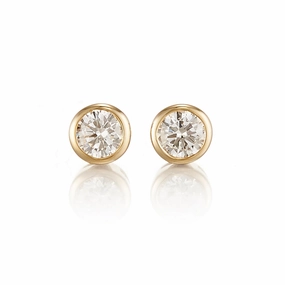 Mini Dot Earrings in Diamonds