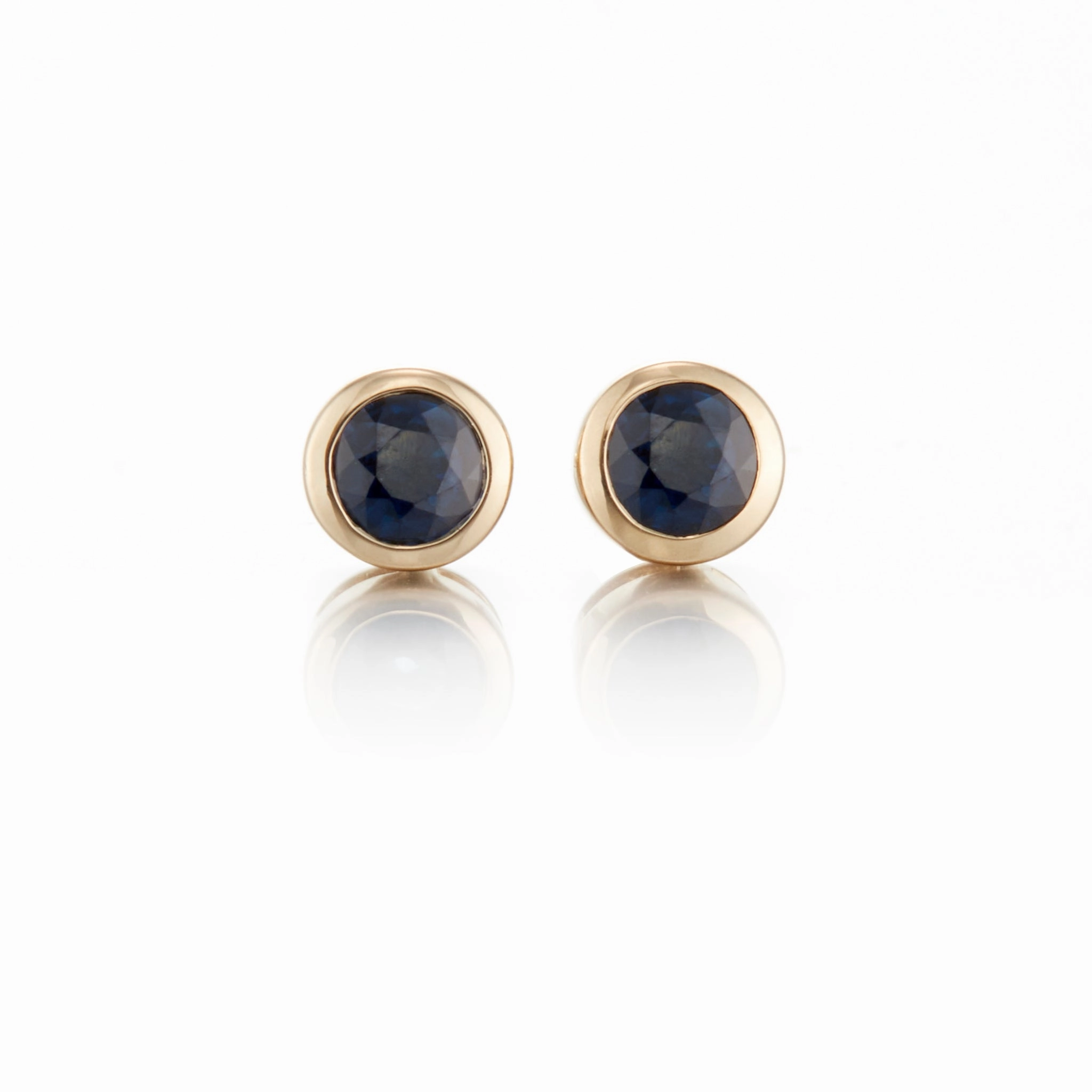 Mini Dot Earrings in Sapphires