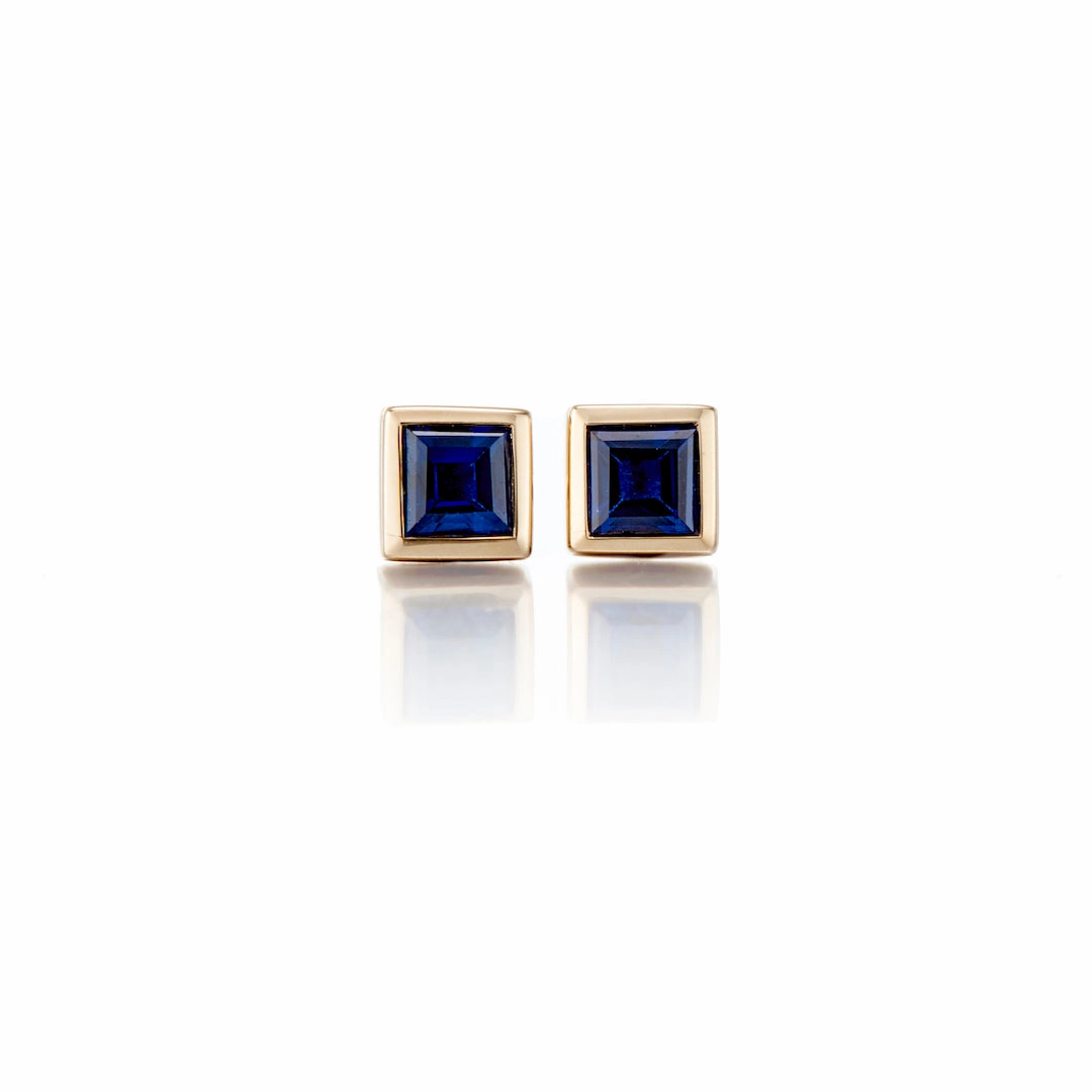 Mini Princess Earrings in Sapphires
