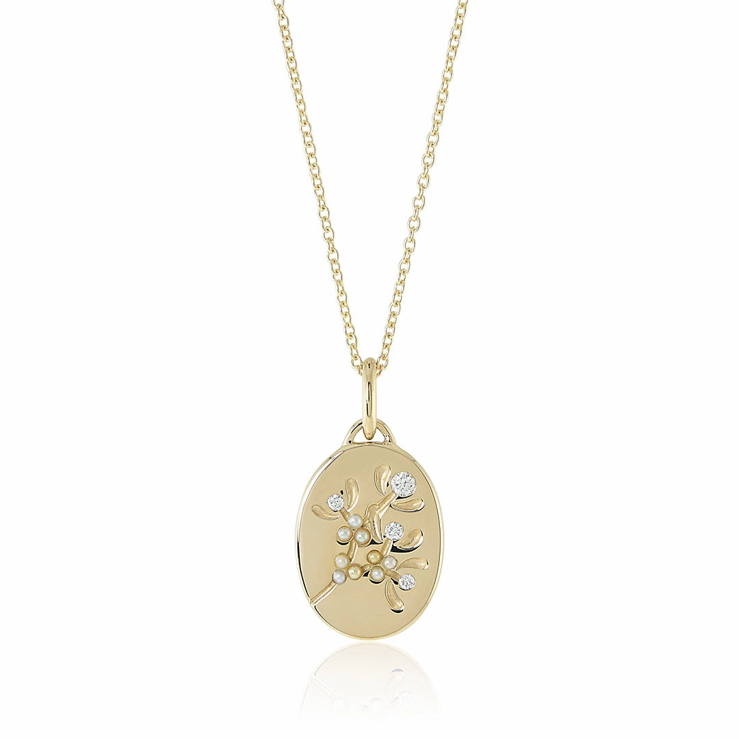Mistletoe Pendant Necklace