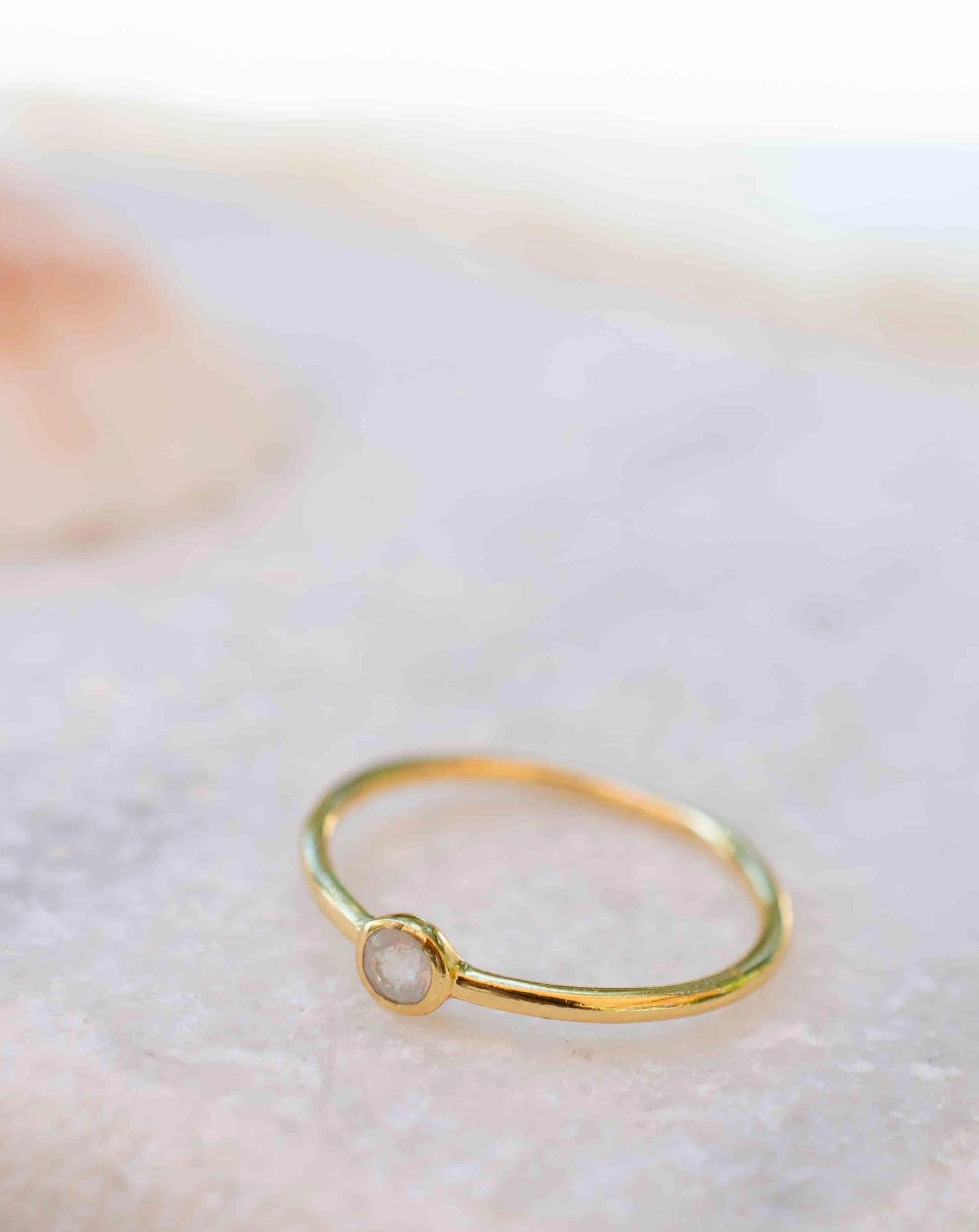 Moonstone ~ Ring ~ 18k Gold Plated ~ MR325