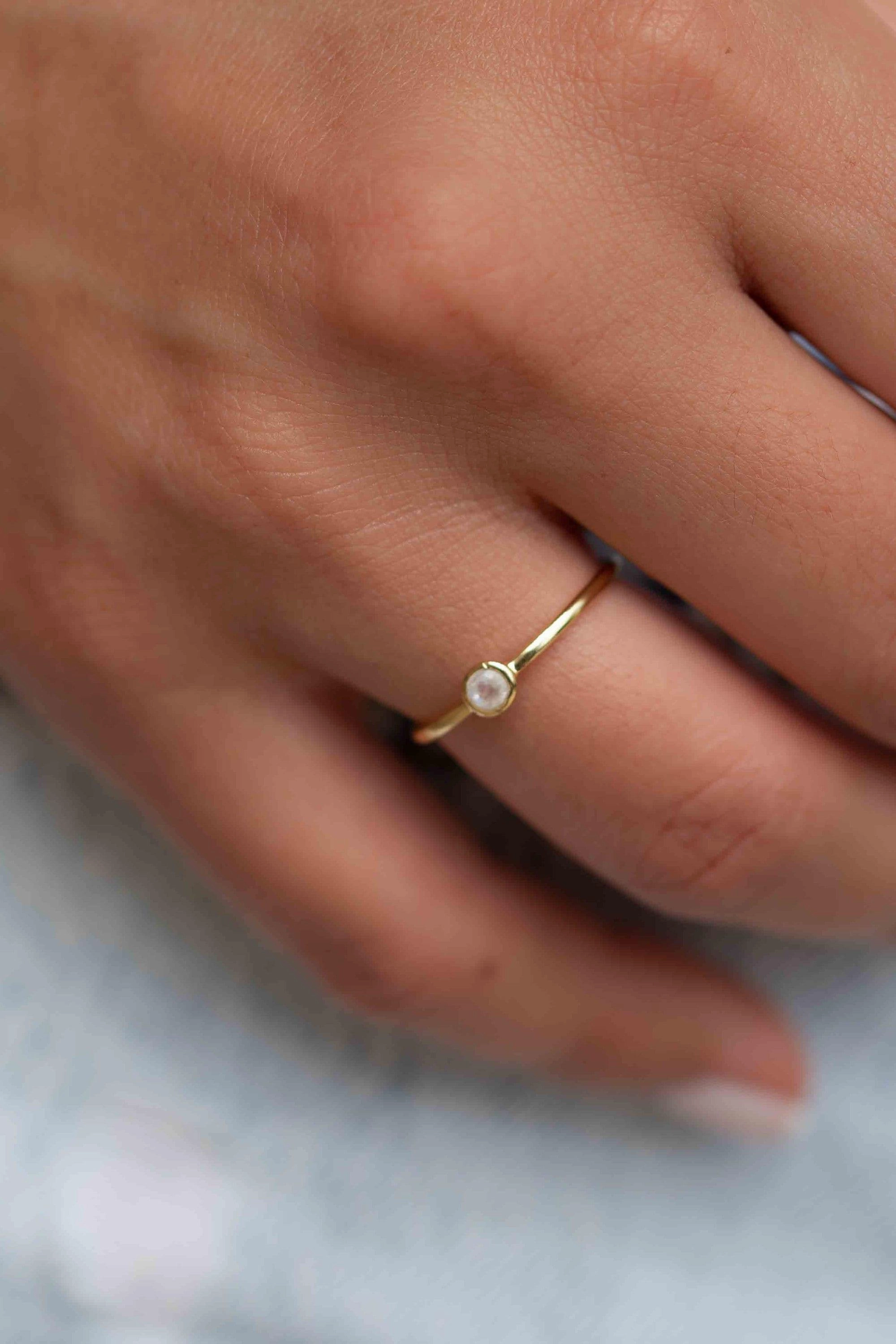 Moonstone ~ Ring ~ 18k Gold Plated ~ MR325