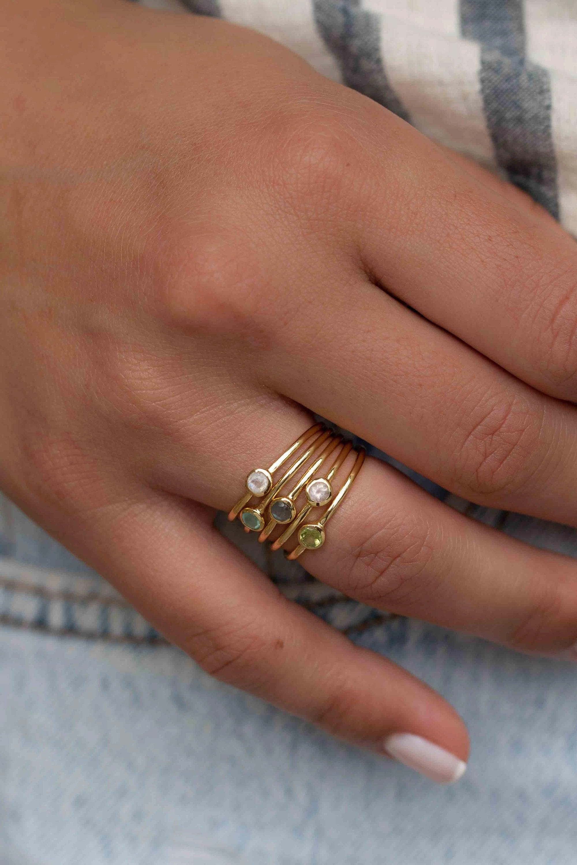 Moonstone ~ Ring ~ 18k Gold Plated ~ MR325