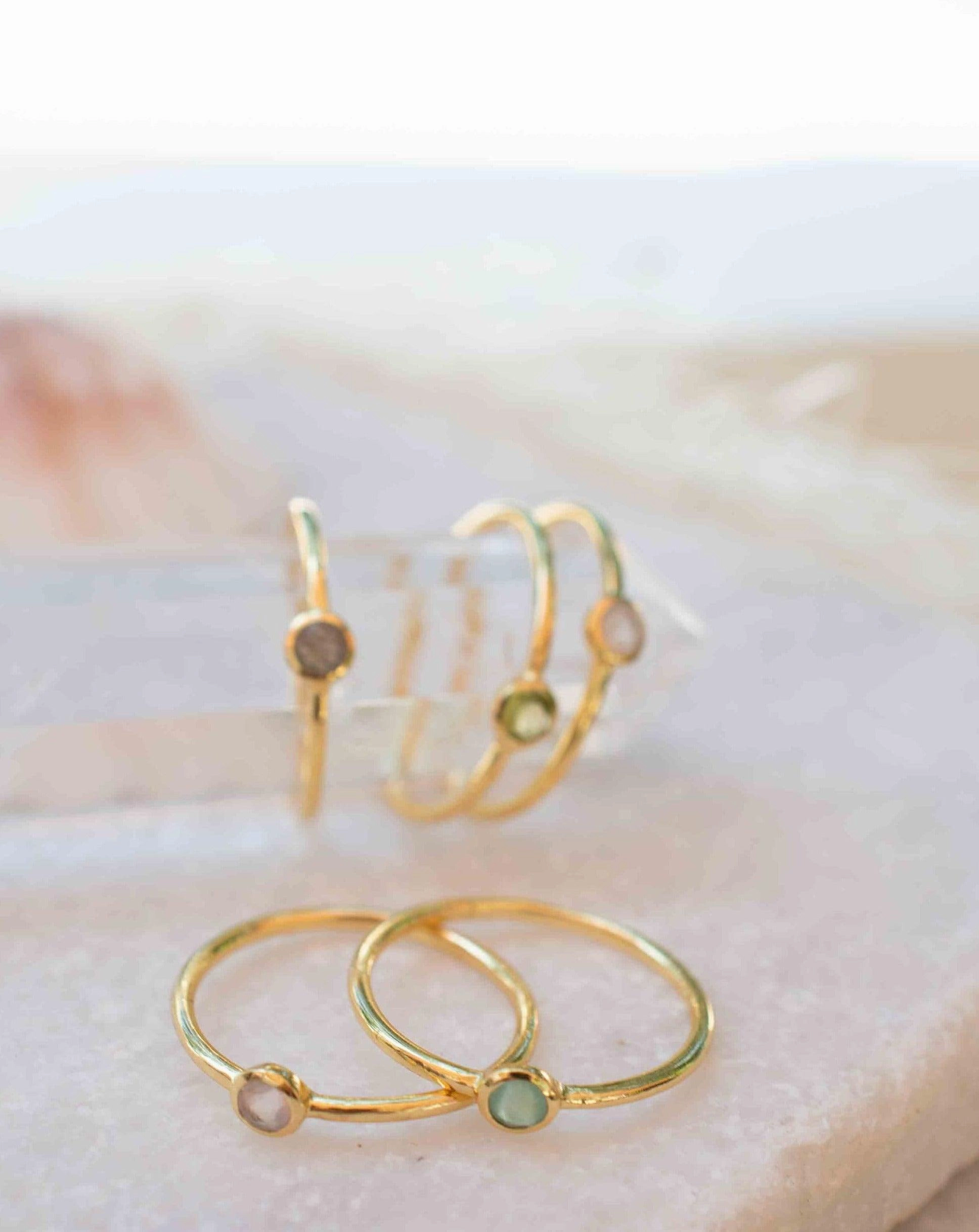 Moonstone ~ Ring ~ 18k Gold Plated ~ MR325