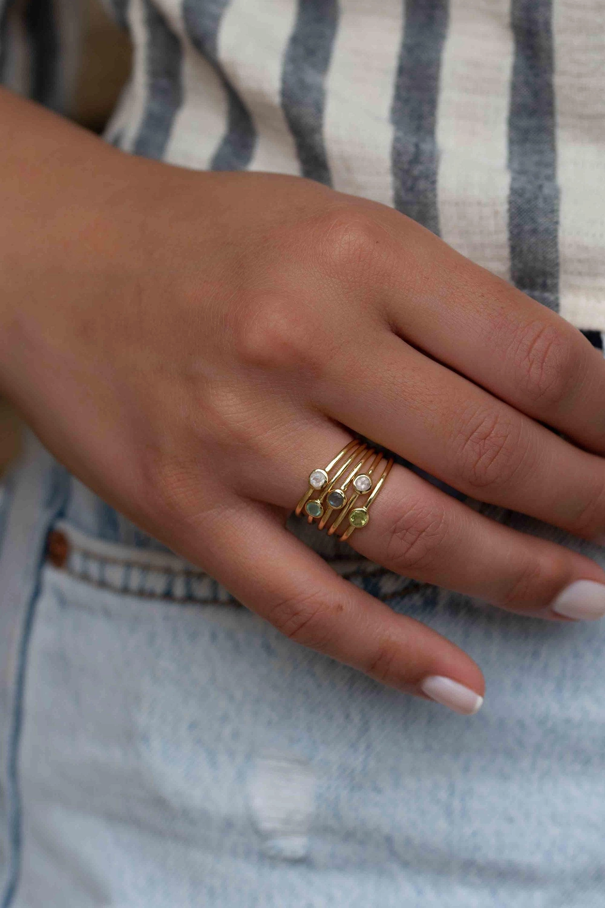 Moonstone ~ Ring ~ 18k Gold Plated ~ MR325