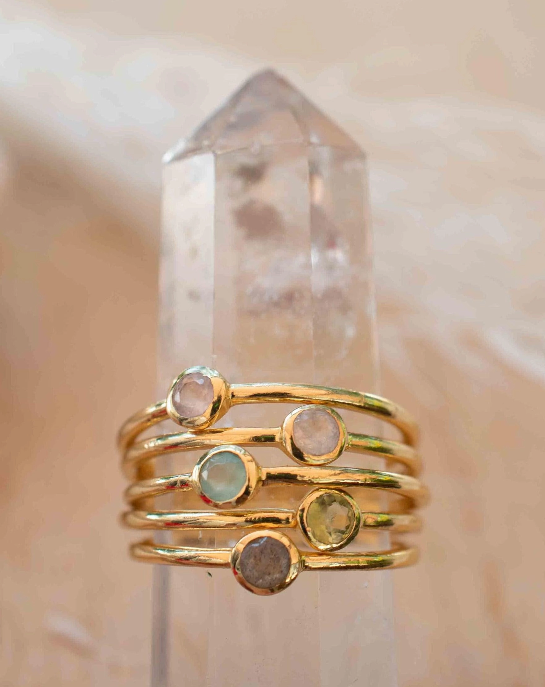 Moonstone ~ Ring ~ 18k Gold Plated ~ MR325