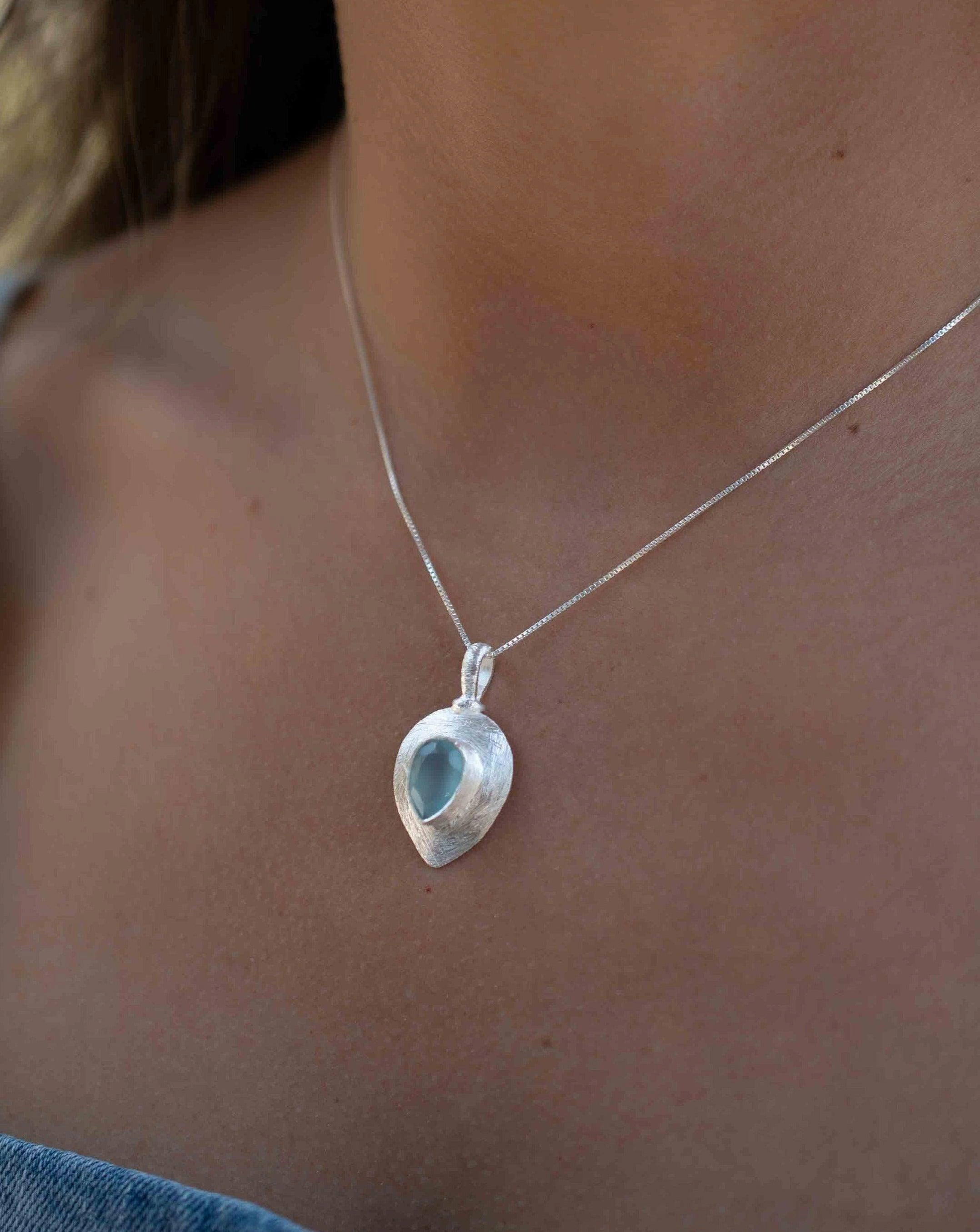 Moonstone ~ Tear Drop Charm ~ Sterling Silver ~  MP013