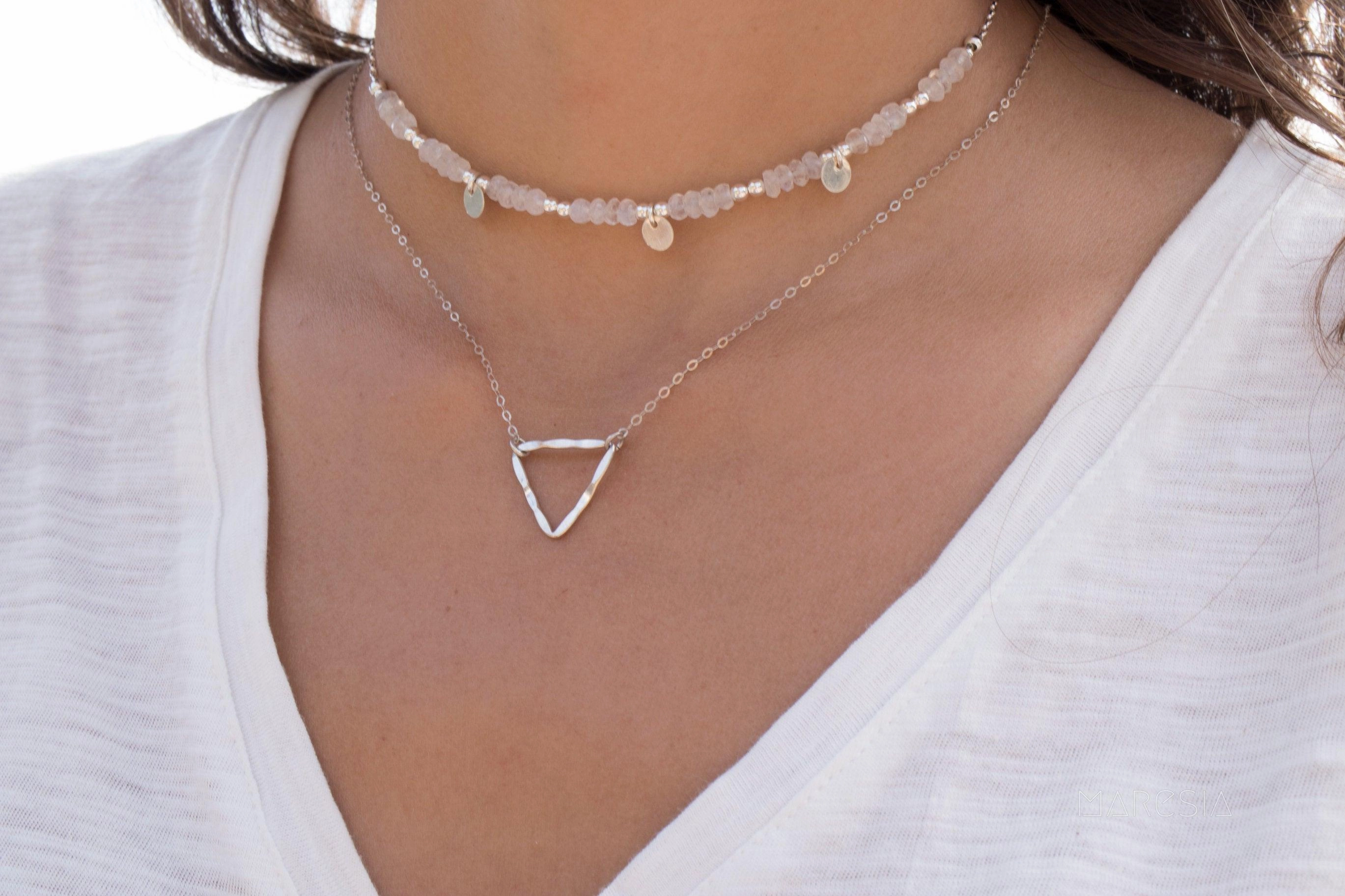 Moonstone Choker ~ Sterling Silver 925 or Gold Filled~MN016