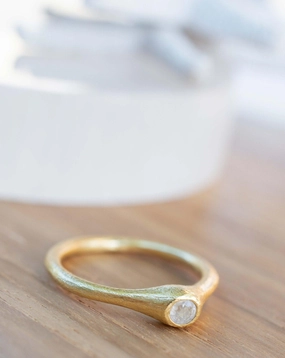 Moonstone Gold Ring ~ 18k Gold Plated ~ MR332