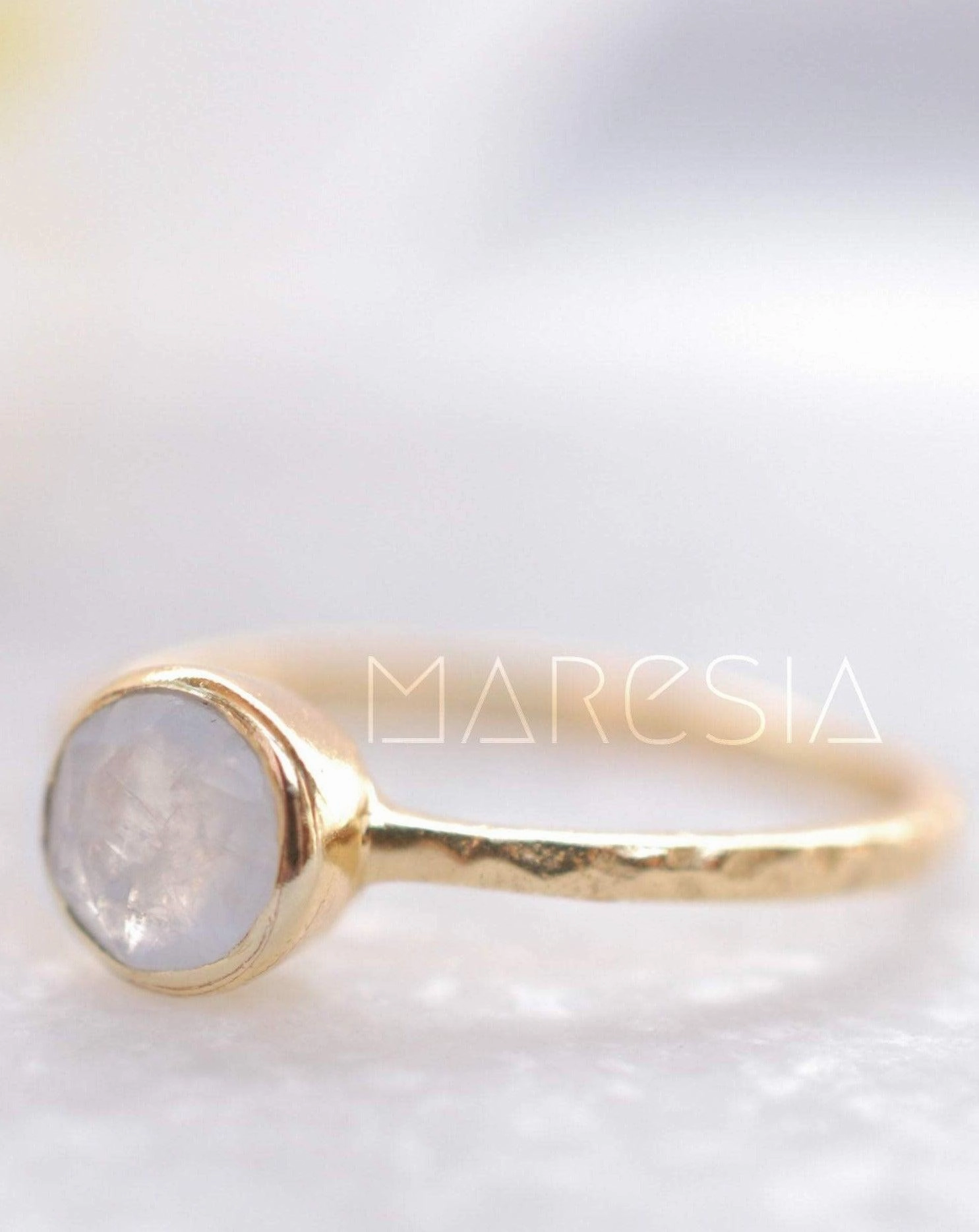 Moonstone Ring ~ 18k Gold Plated ~MR101A