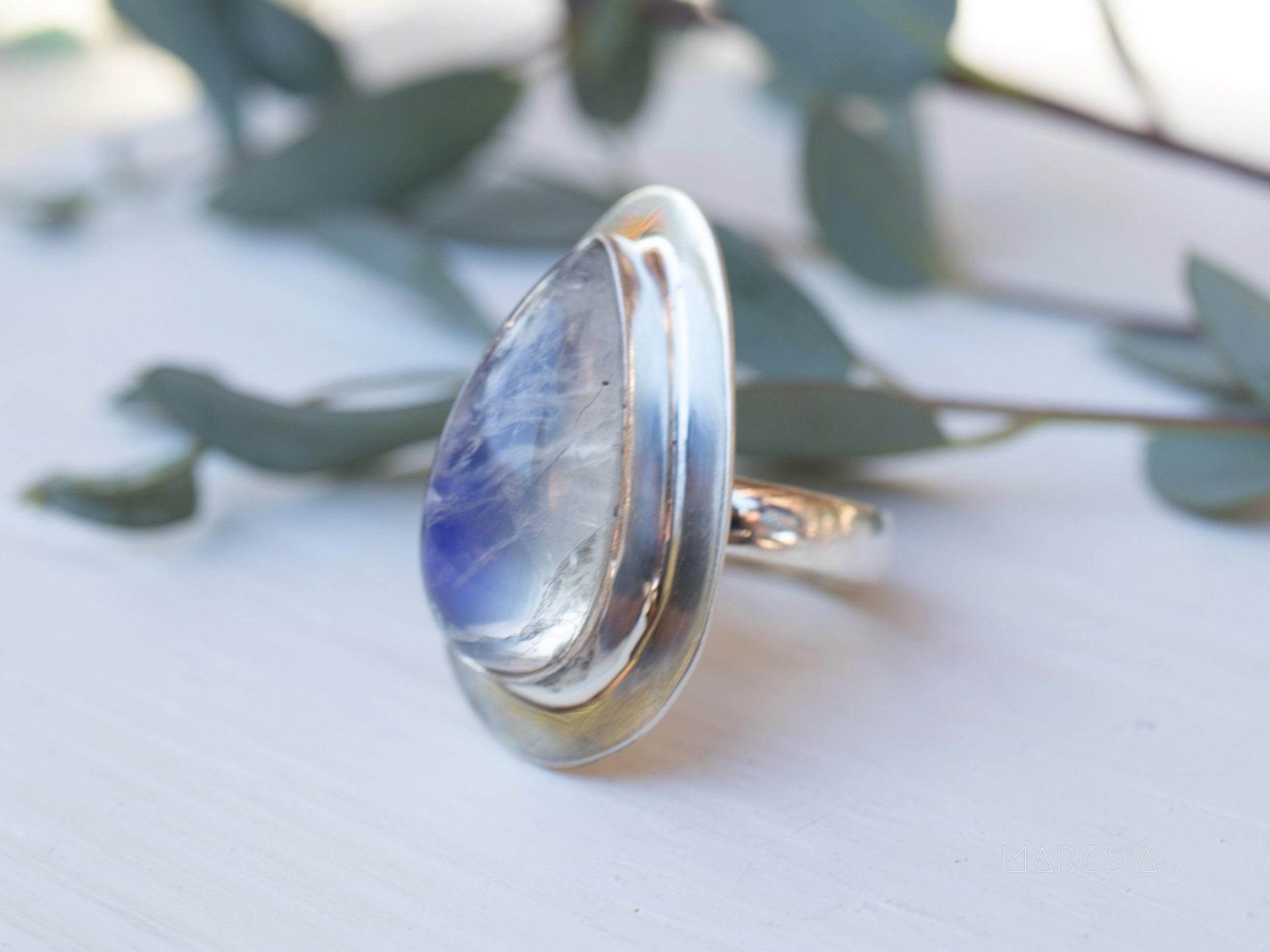Moonstone Ring ~ Sterling Silver 925 ~ MR108