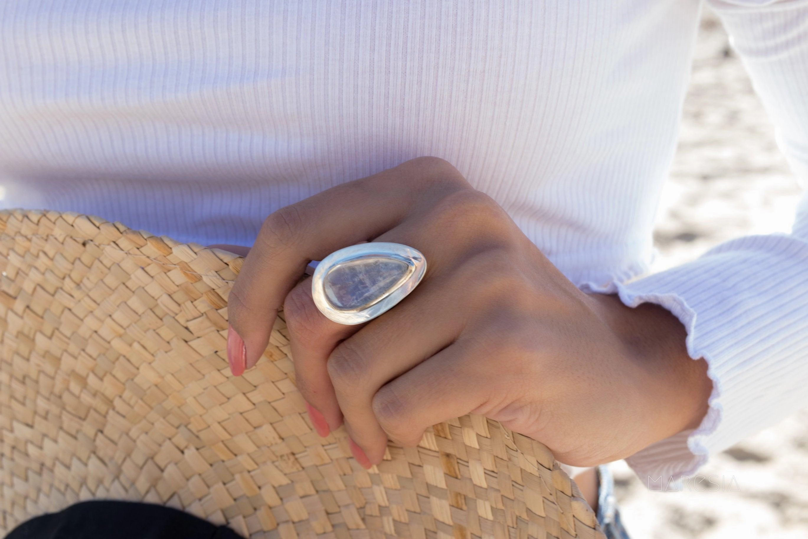Moonstone Ring ~ Sterling Silver 925 ~ MR108