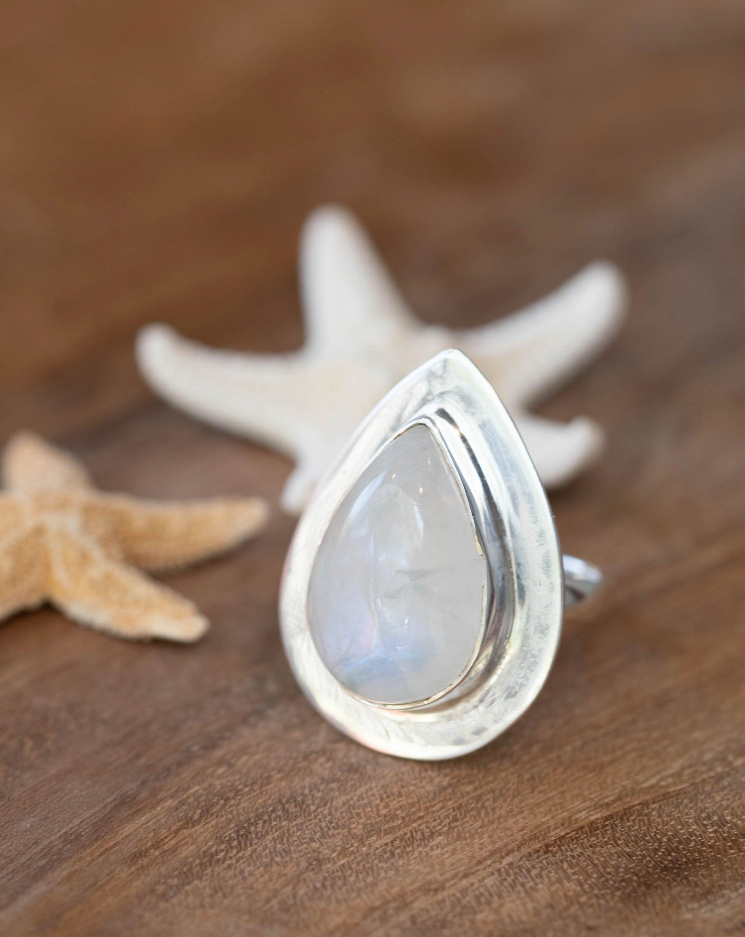Moonstone Ring ~ Sterling Silver 925 ~ MR108B