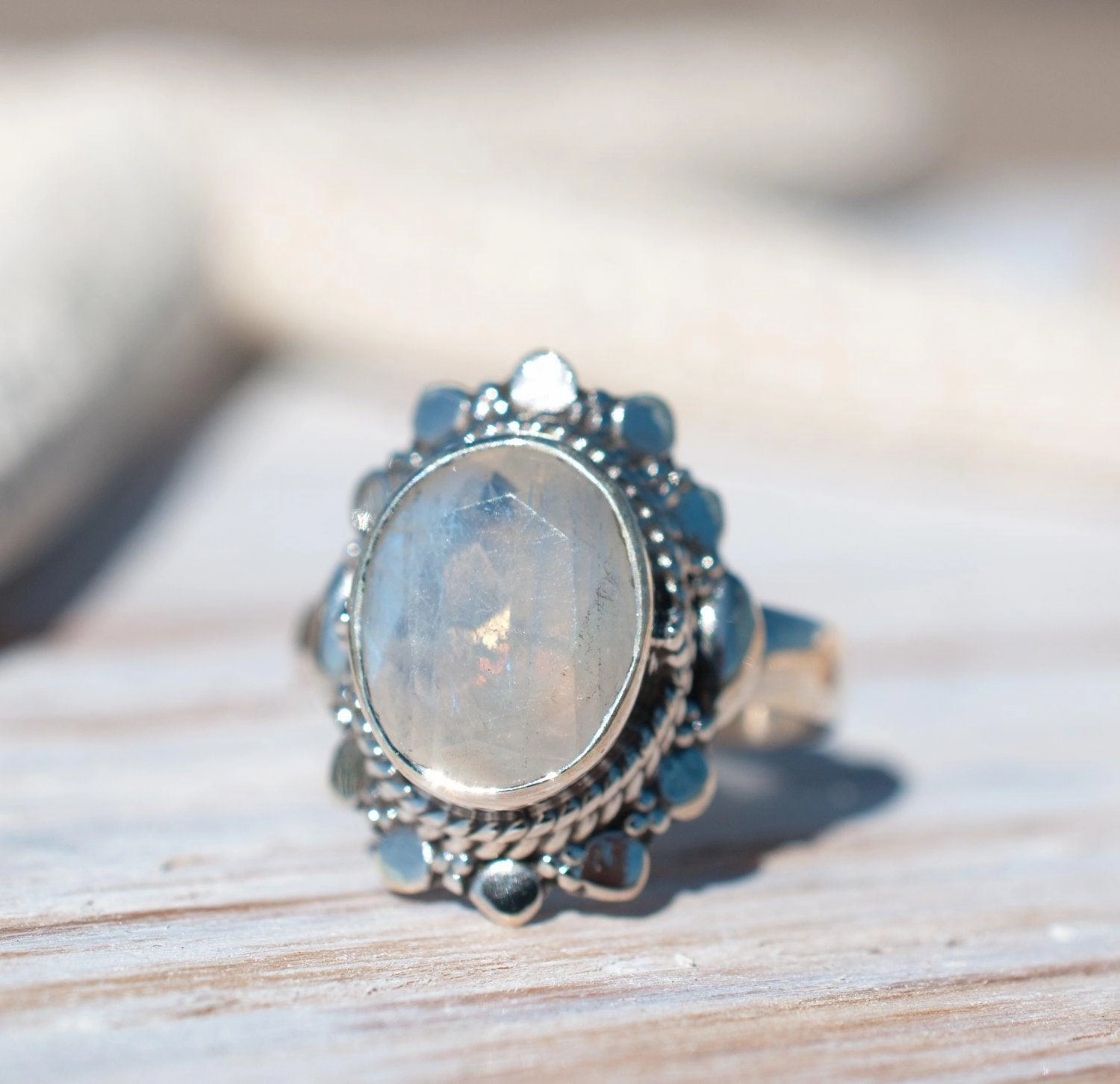 Moonstone Ring ~ Sterling Silver 925 ~ MR175