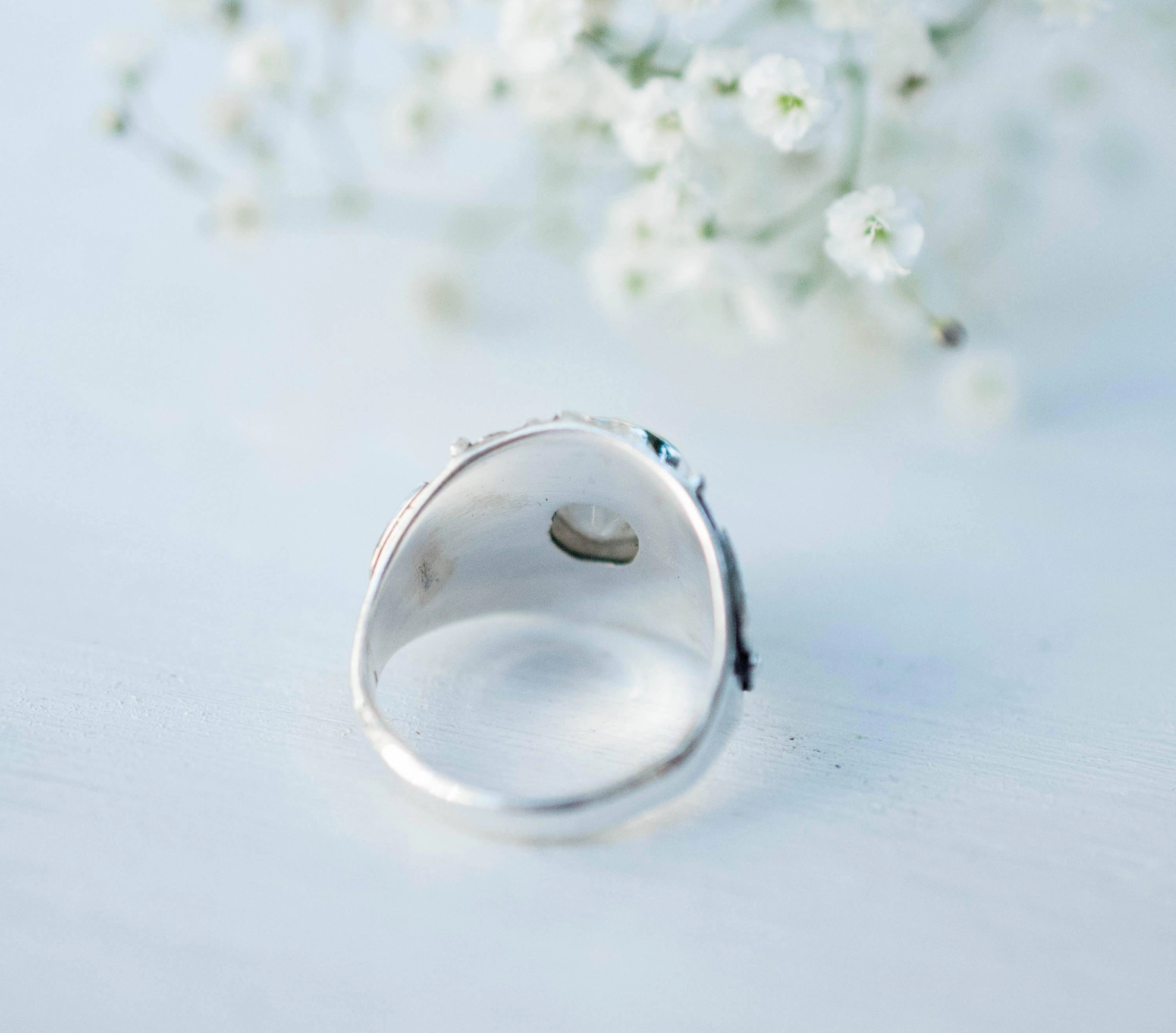 Moonstone Ring ~ Sterling Silver 925 ~MR104A