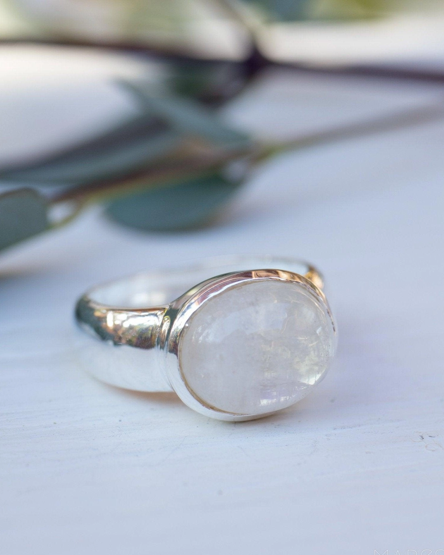 Moonstone Ring ~ Sterling Silver 925 ~MR156