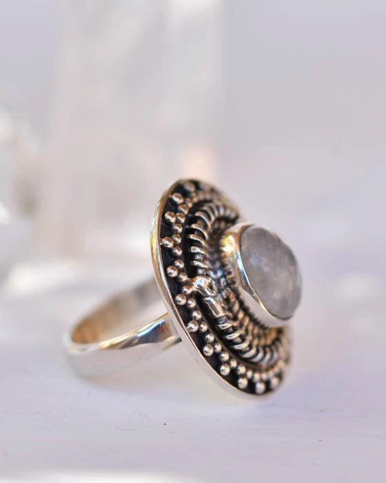 Moonstone Ring ~Sterling Silver 925 ~ MR220