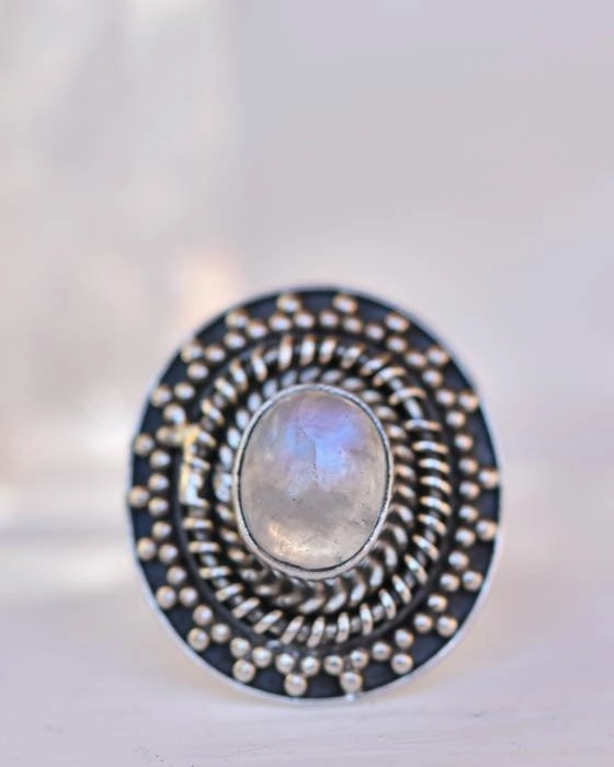 Moonstone Ring ~Sterling Silver 925 ~ MR220
