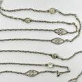 Morelle Davison 41" Platinum Station Necklace with 10 Bezel Set Diamonds