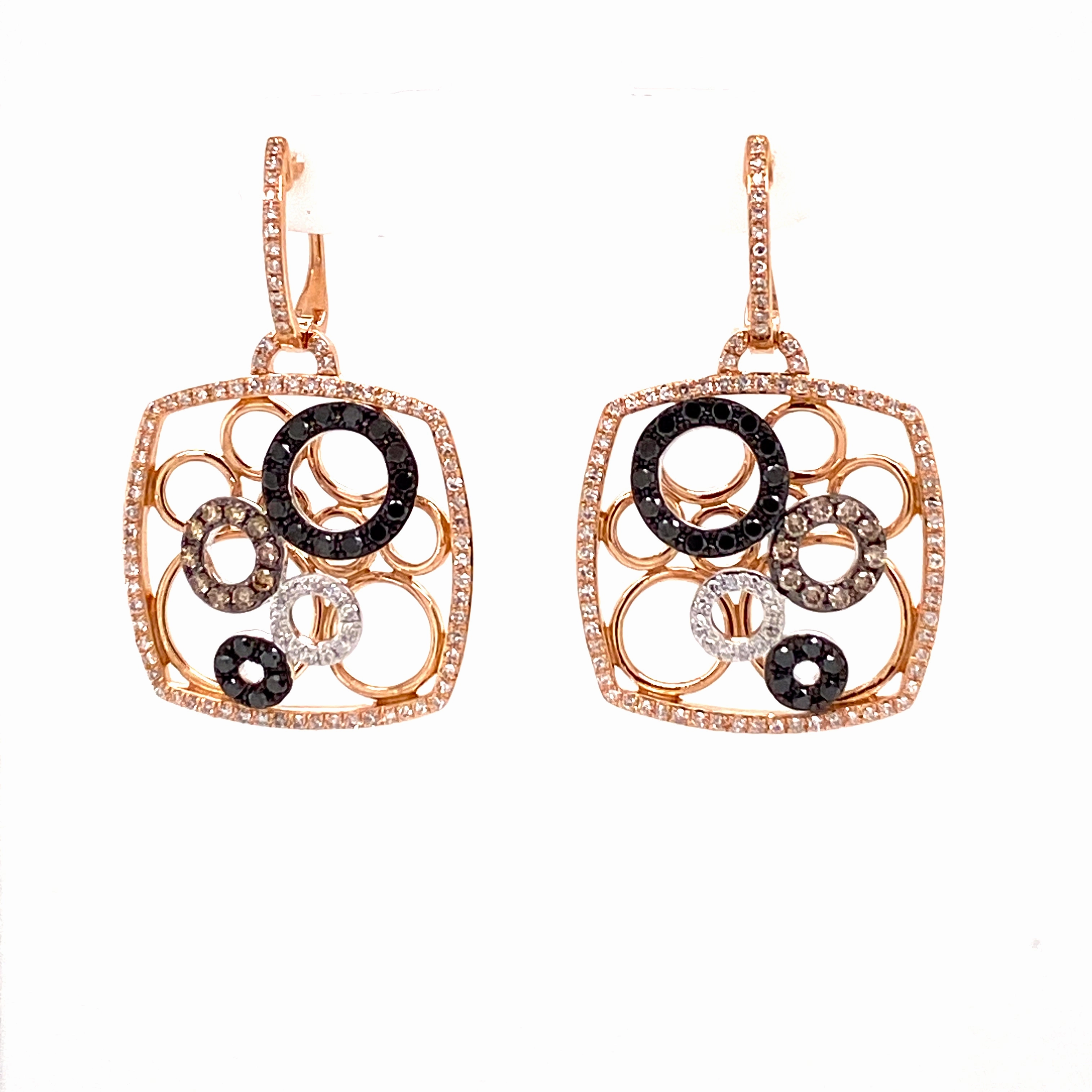 multicolor diamond earrings