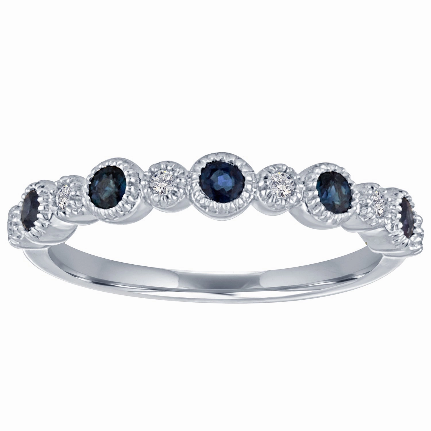 My Story Beaded Sapphire and Diamond Ring