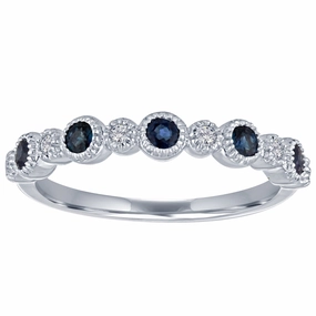 My Story Beaded Sapphire and Diamond Ring