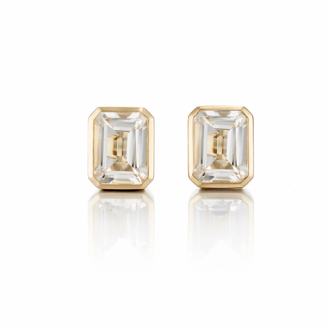Newport Earrings in White Topaz