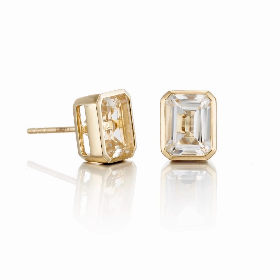 Newport Earrings in White Topaz