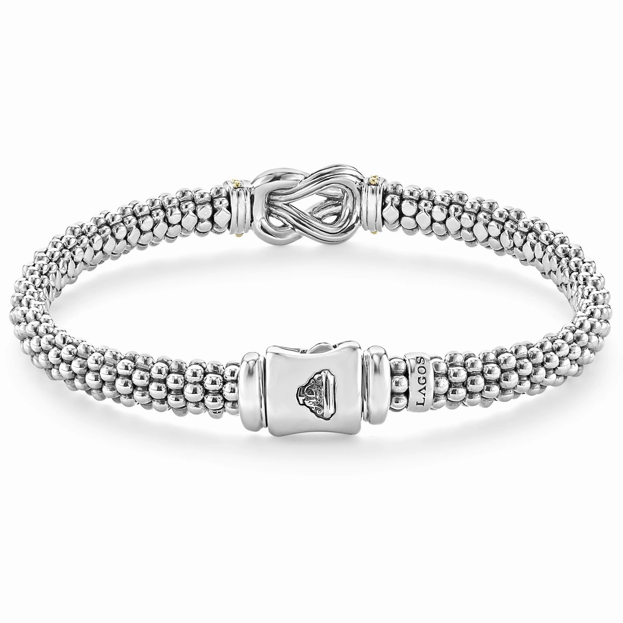 Newport Two-Tone Knot Caviar Diamond Bracelet | 6mm