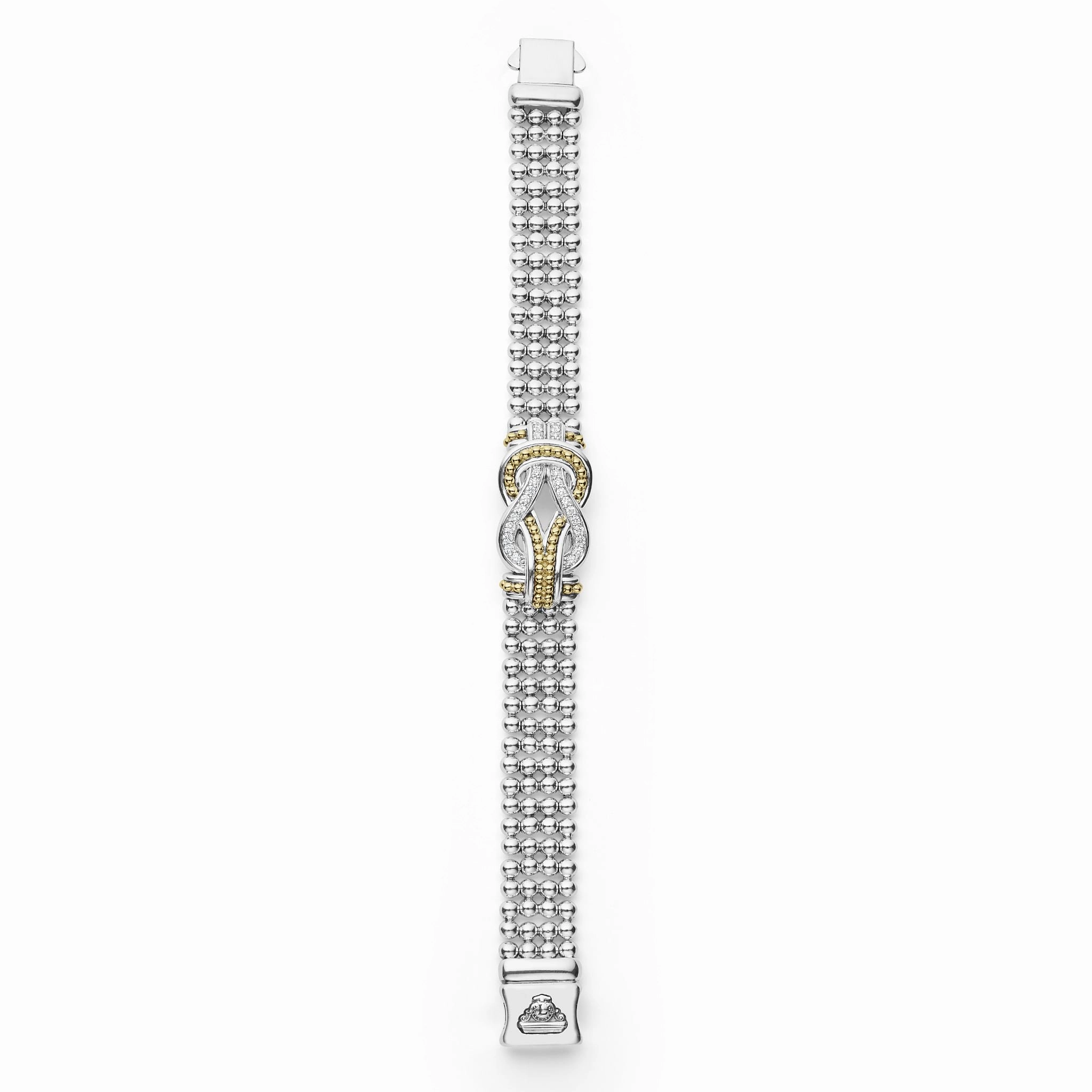 Newport Two-Tone Knot Diamond Statement Bracelet
