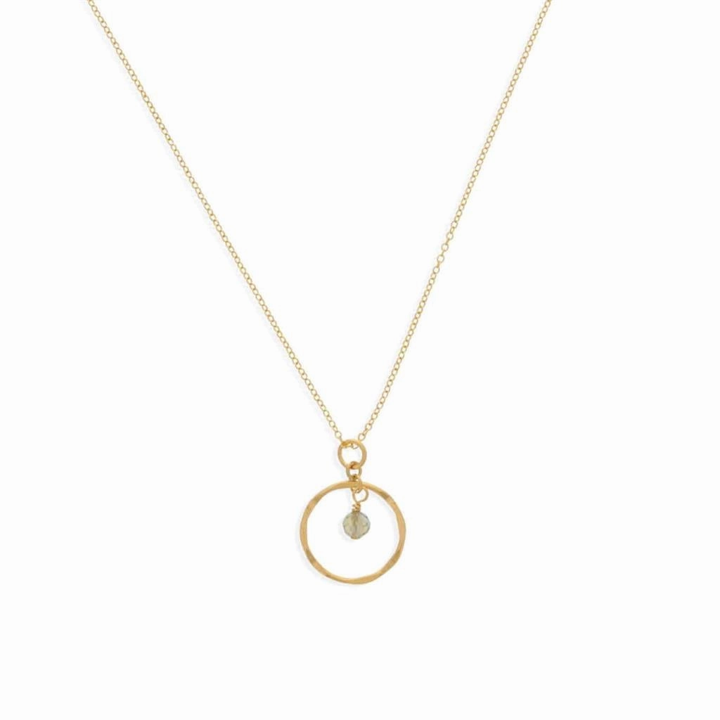 November Birthstone Necklace: Yellow Gold Filled Necklace With Citrine Bead