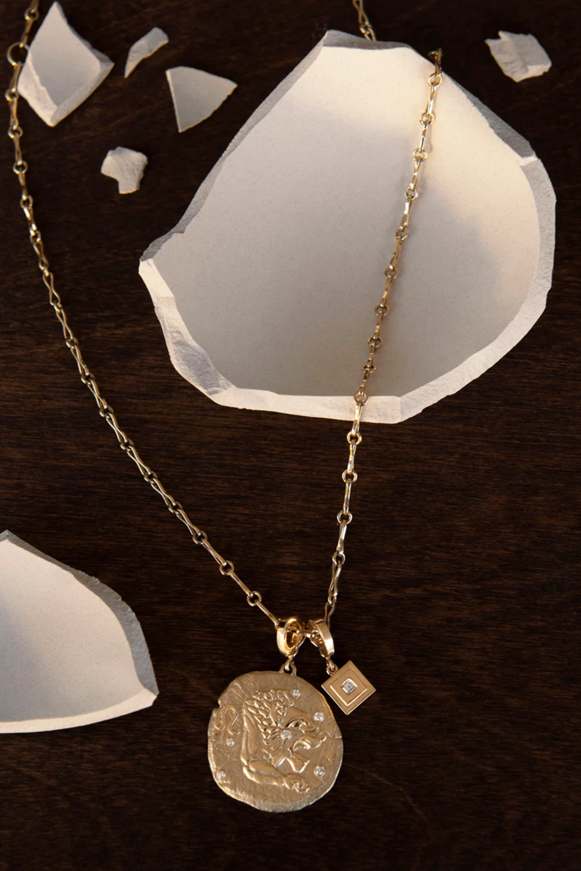 Of The Stars Leo Large Coin Charm, Yellow Gold