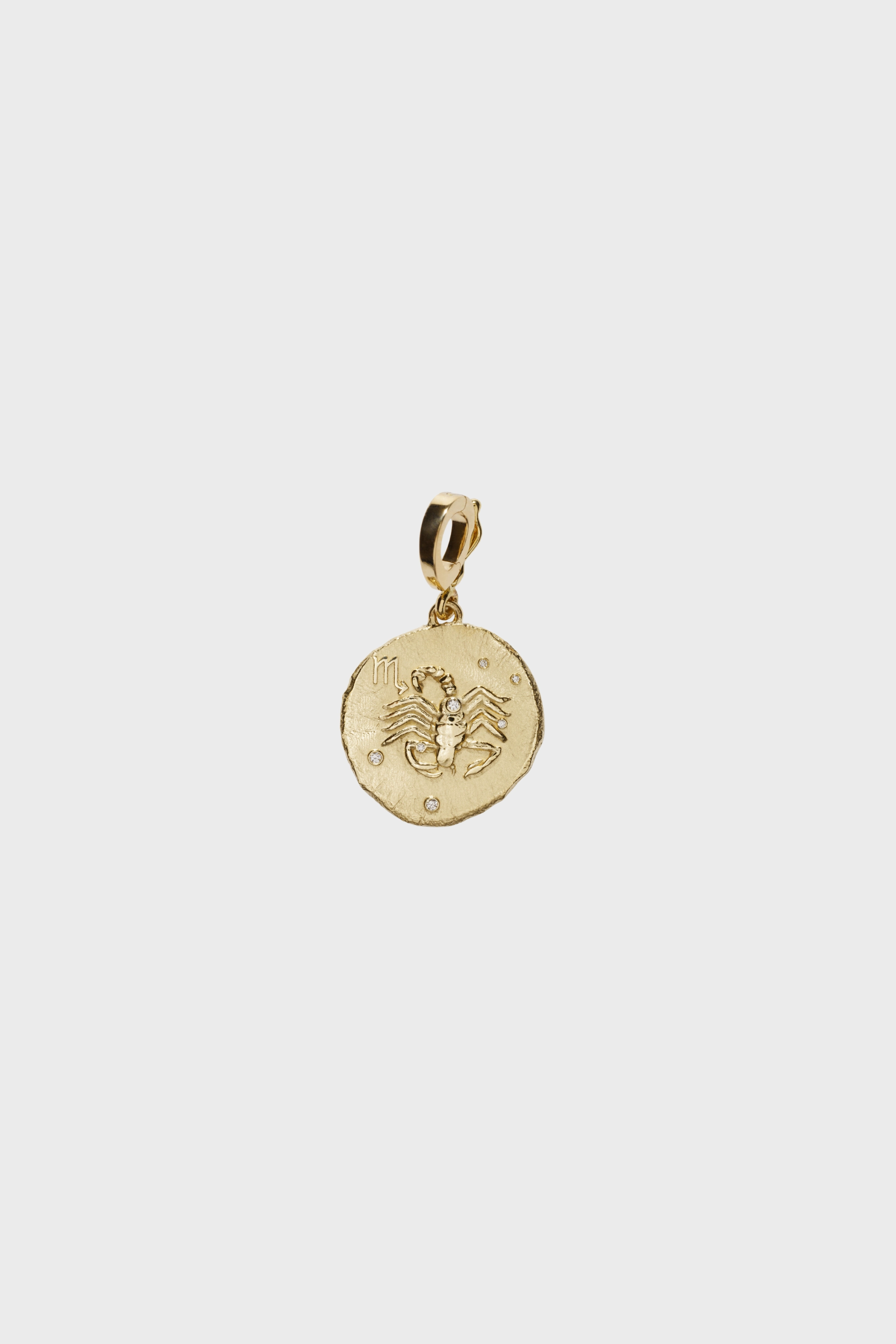 Of The Stars Scorpio Small Coin Charm, Yellow Gold