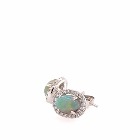 Opal and Diamond Earrings
