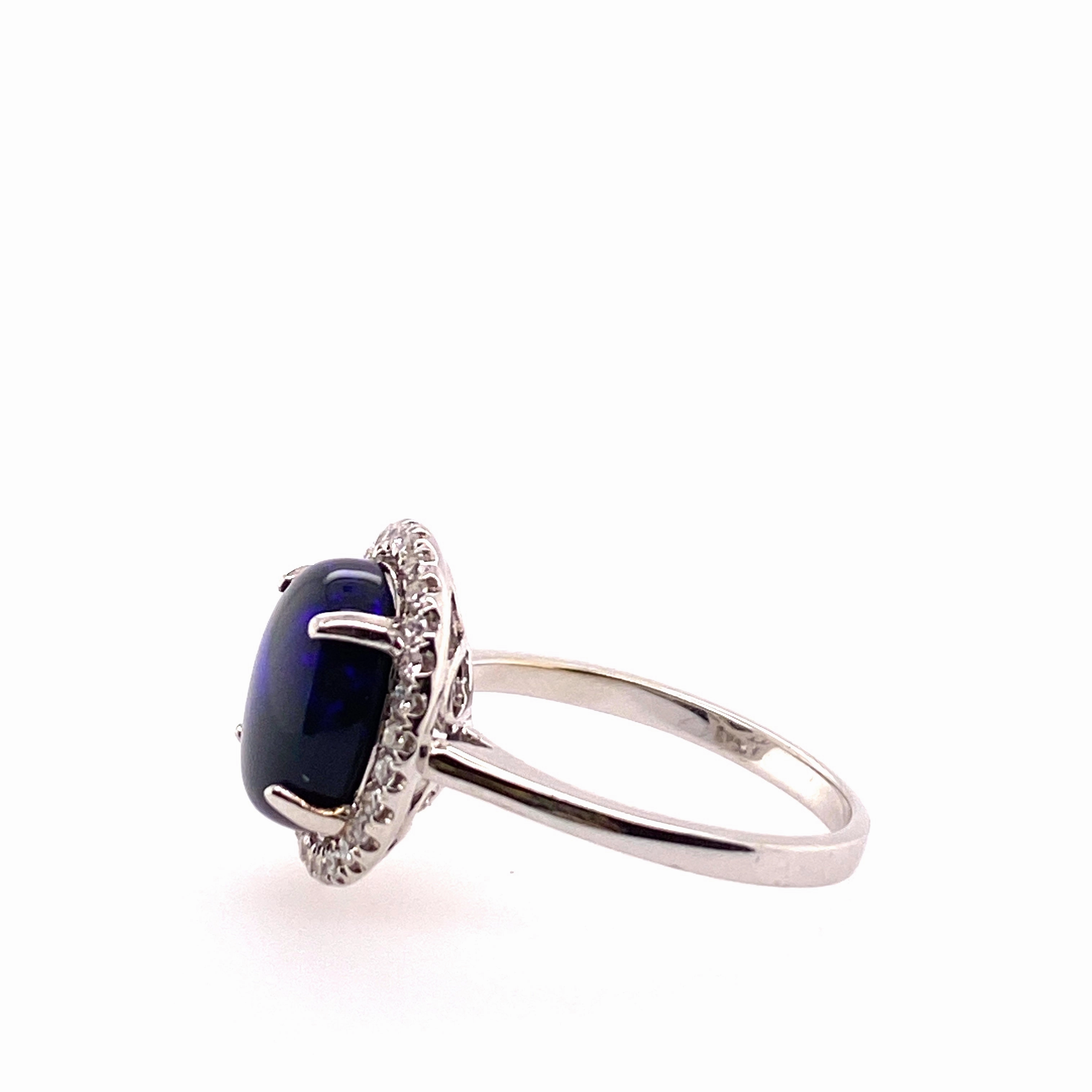 Opal and Diamond Fashion Ring
