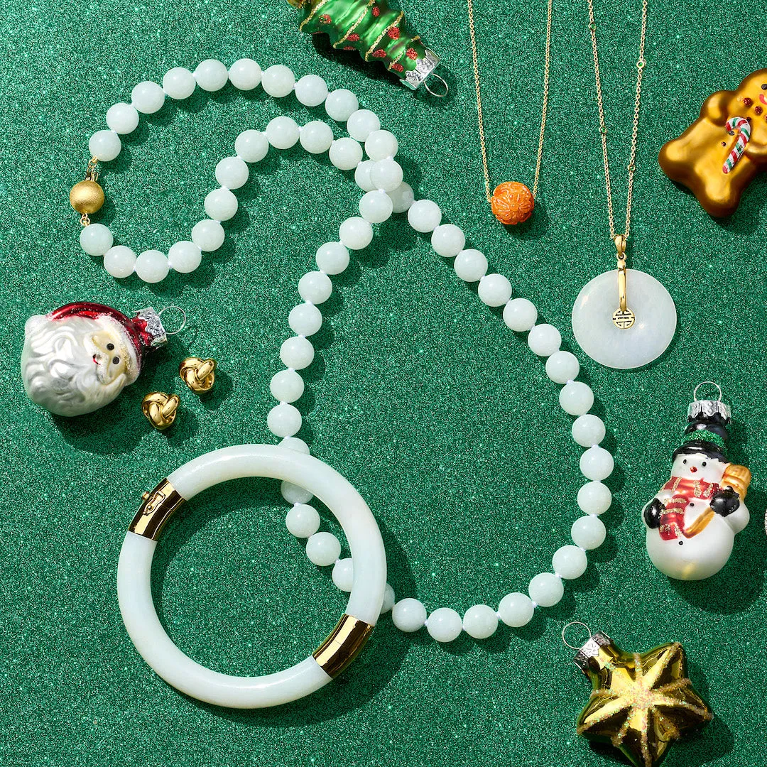 Orange Jade Dragon Ball Pendant Necklace