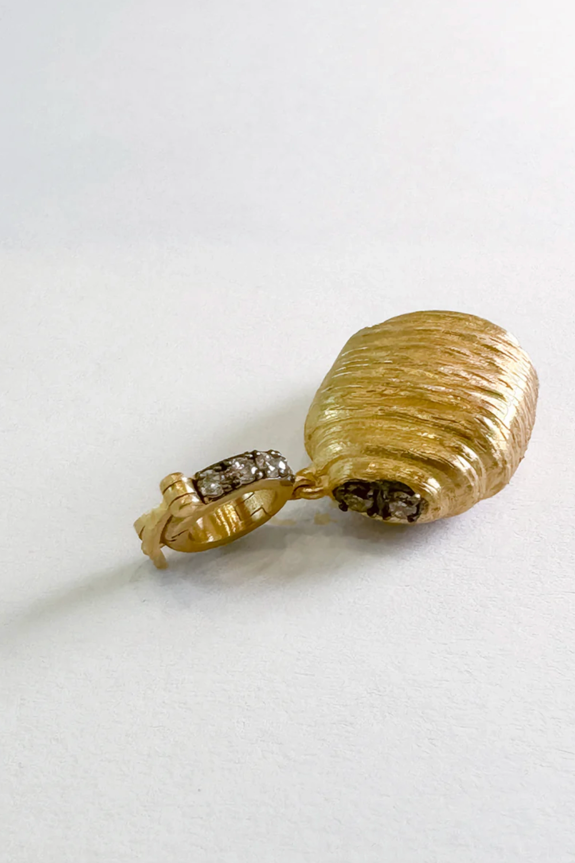 Pain Au Chocolat Pendant, Yellow Gold