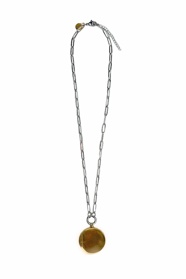 Paperclip Layering Charm Necklace - Silver
