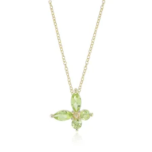 Papillon Pendant Necklace in Peridots