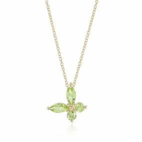 Papillon Pendant Necklace in Peridots