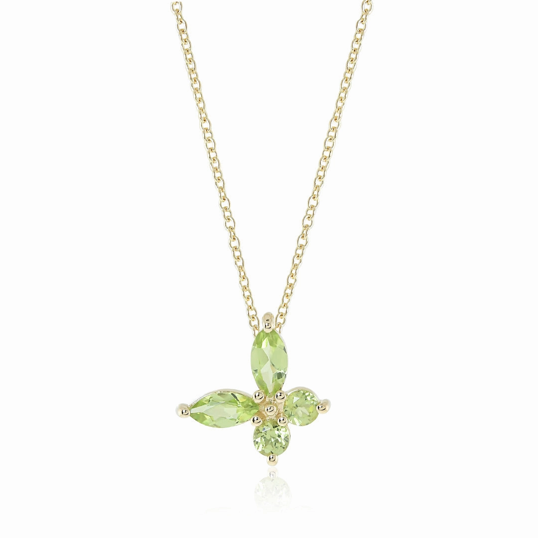 Papillon Pendant Necklace in Peridots