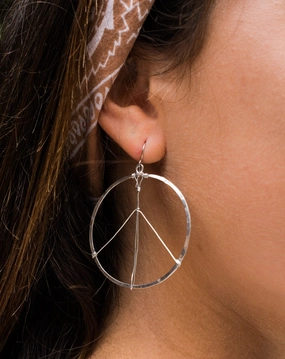 Peace Circle Earrings ~Gold Plated or Silver Plated ~ SME006