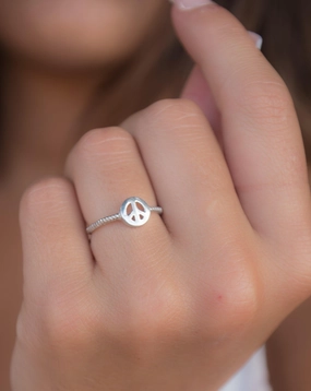 Peace Ring~ Sterling Silver 925~ SMR036