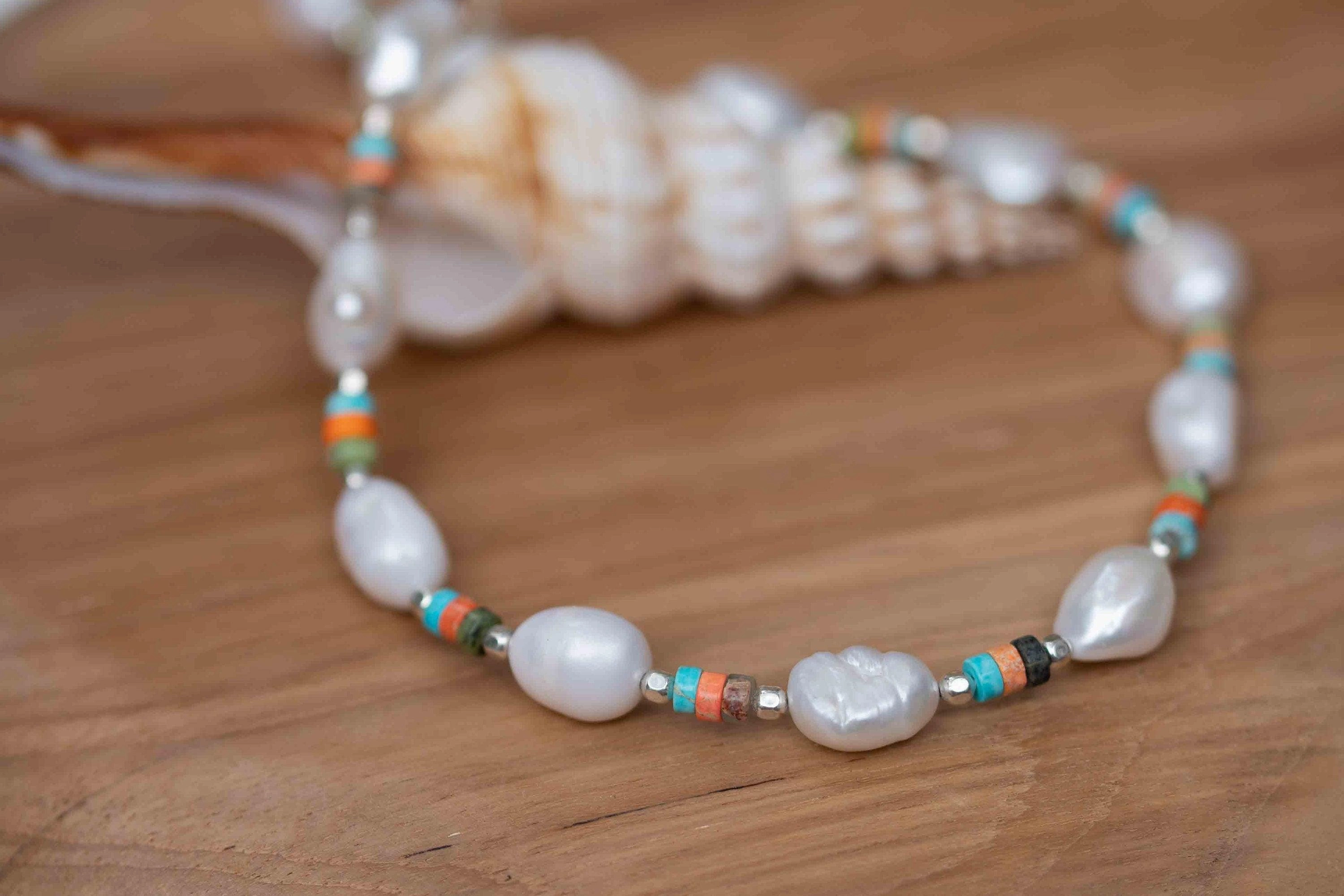 Pearl necklace~ Sterling Silver 925 or Gold Filled ~ Choker  - MN059