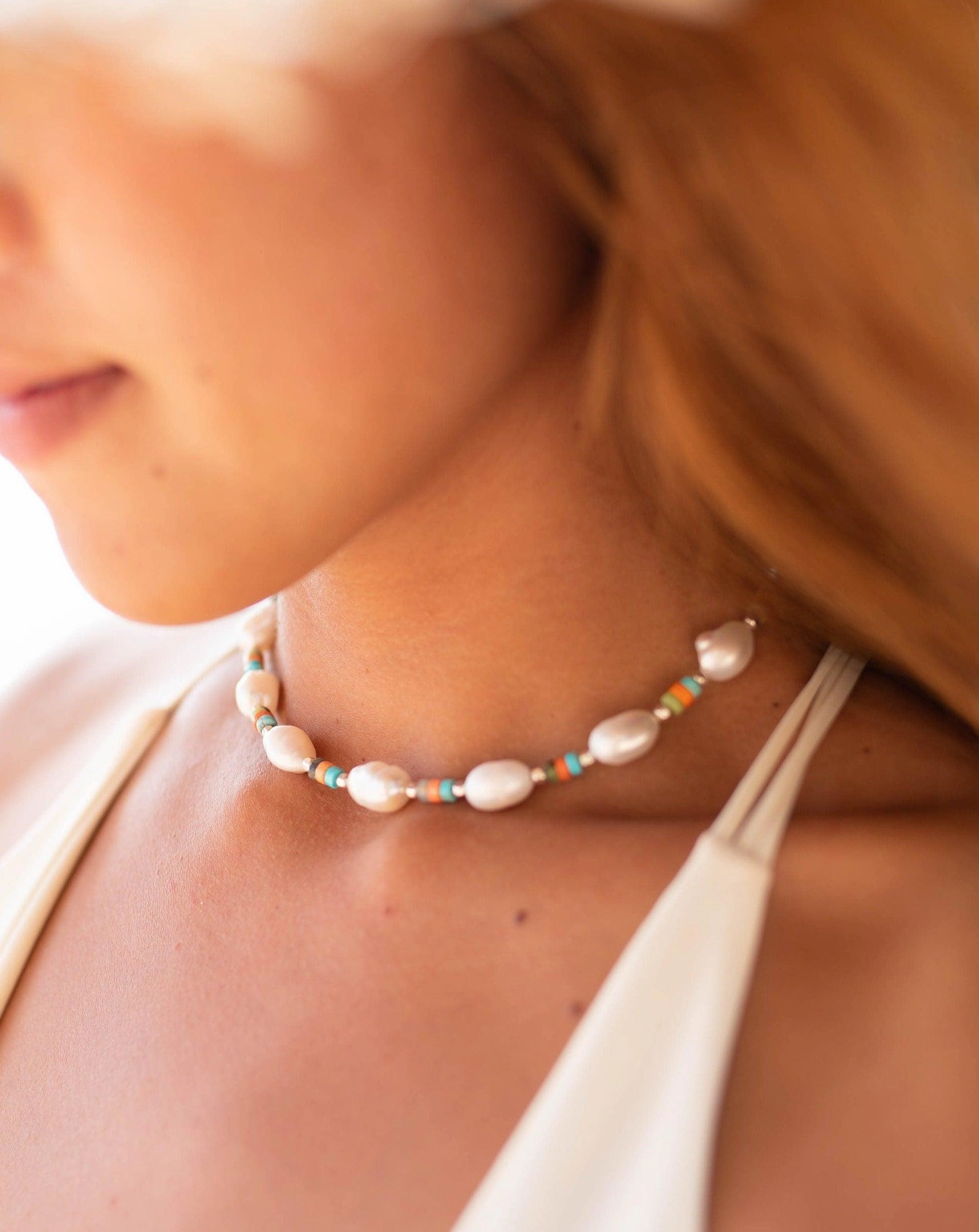 Pearl necklace~ Sterling Silver 925 or Gold Filled ~ Choker  - MN059
