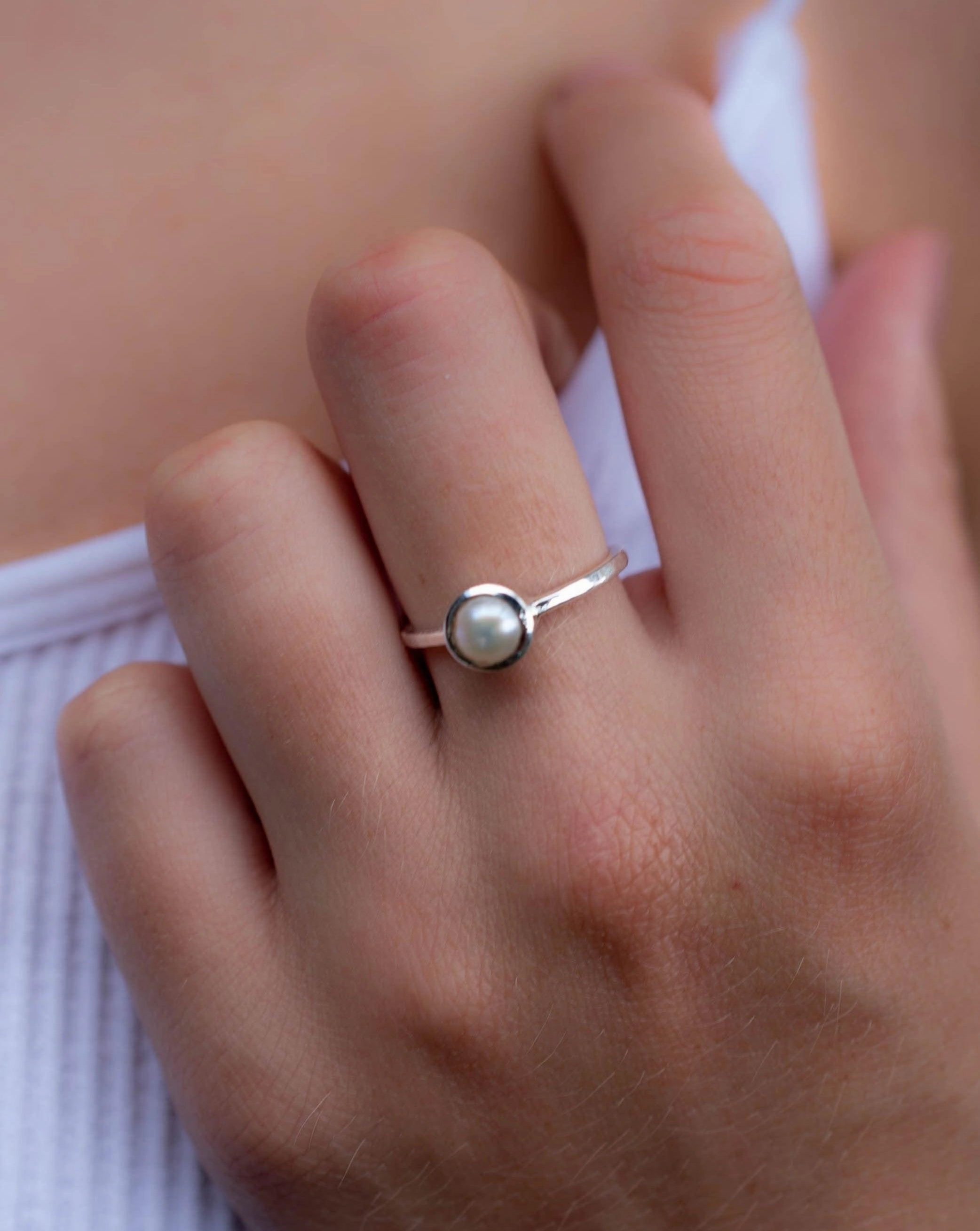 Pearl Ring ~  Sterling Silver 925 ~ MR242